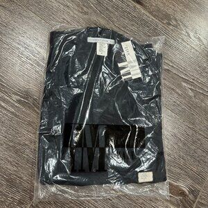 Vintage International Male Lace-Up Shirt – Size M – Black – Brand New Sealed